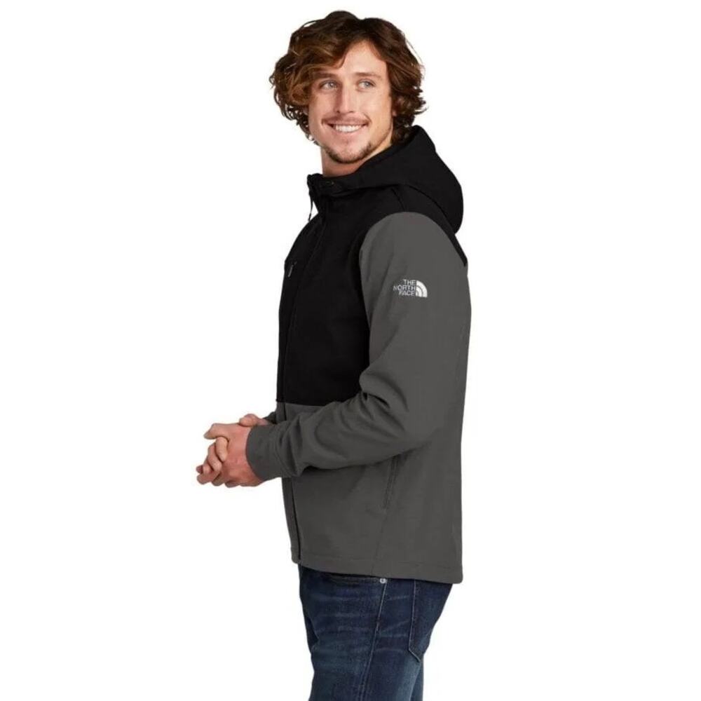 The North Face Castle Rock Softshell Jacket Hooded Gray Black Mens XL NF0A529R - Picture 2 of 14